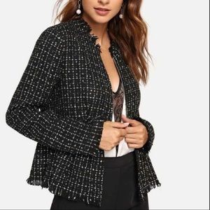 NWOT Knit Peplum Blazer